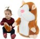 Plush Hamster, Interactive Voice-Repeating Talking Musical Toy, 15x11x9cm
