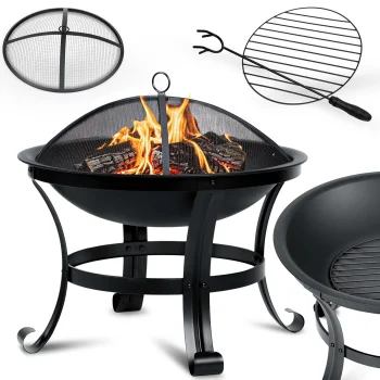 Berdsen BD-880 Garden Fire Pit, 60 cm, Black