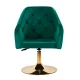 Velvet Swivel Beauty Chair 4Rico QS-BL14G, Green