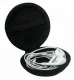 Headphone case with zipper, black