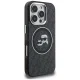 Karl Lagerfeld IML Glitter Karl & Choupette MagSafe Case for iPhone 16 Pro Max, Black