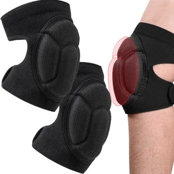 Soft Knee Pads for Garden and Home, Black, 2 pcs