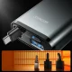 Joyroom JR-CCL07 3-in-1 Car Charger with Retractable USB-C Cable, Dark Gray