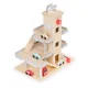 Ecotoys W04B047B Wooden Parking Garage with Elevator & Cars