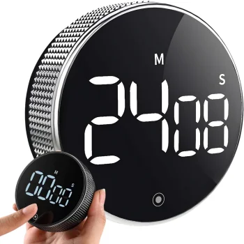 Digital Kitchen Timer with Magnet, Black