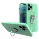 Silicone Case with Ring Grip and Stand for Samsung Galaxy S21 Ultra 5G, Mint