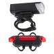 RALLEX LED Bicycle Light Set (Front and Rear), USB, Black