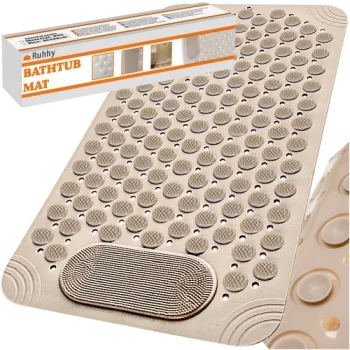Ruhhy 24495 Anti-Slip Bath Mat (36x69 cm, Beige)