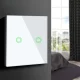 Maclean MCE714W Double Smart Touch Light Switch, Wi-Fi, Tuya, 86x86 mm, White
