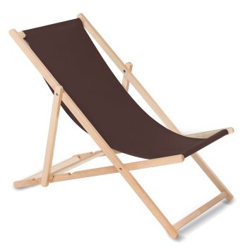 Greenblue GB183 Classic Beech Wood Deck Chair, Brown