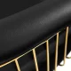 Hairdressing Backwash Unit Gabbiano Lille, Black and Gold