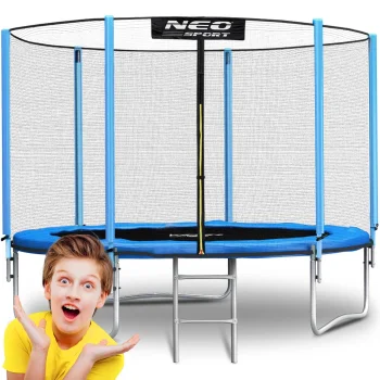 Neo-Sport Garden Trampoline 183 cm (6ft) with Outer Net and Ladder