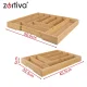 Zortiva Expandable Bamboo Cutlery Drawer Organizer