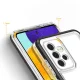 Hybrid Armor Clear 3in1 Case for Samsung Galaxy A73, Black Frame