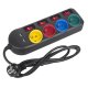 Maclean MCE229 B Power Strip, 4 Outlets, 2xUSB, 1.5m, Black