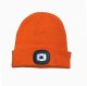 Rechargeable LED Beanie Hat with Light, Orange