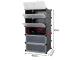 Modular Shoe Cabinet, 5 Tiers, Black