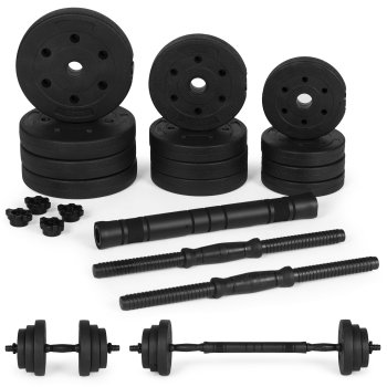 Adjustable Dumbbells 20 kg Set, 2×10 kg with Barbell Connector