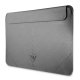 Guess Saffiano Triangle Logo 14\" Laptop Sleeve - Silver