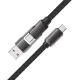Acefast C13-05 USB-C to USB-A / USB-C Cable 480Mb/s 3A 0.2m - Black