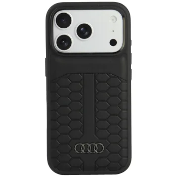 Audi Leather Case MagSafe for iPhone 18 Pro / 17 Pro, Genuine Leather, Black