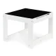 ECOTOYS Wooden Kids Table and 2 Chair Set with Chalkboard Top, White
