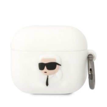 Karl Lagerfeld AirPods 3 Case Silicone Karl Head 3D White
