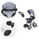 Ecotoys JM-066-9L Tricycle with Swivel Seat and Canopy, Grey