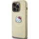 Hello Kitty iPhone 15 Pro Case Leather Kitty Head MagSafe, Gold