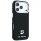 Karl Lagerfeld Grained Choupette Head Metal MagSafe Case for iPhone 17 Pro Max / 18 Pro Max - Black