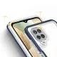 Hybrid Armor Clear 3 in 1 Case for Samsung Galaxy A22 4G, Blue
