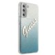 Guess Samsung Galaxy S21+ Case Glitter Gradient Script, Blue