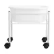 Pedicure Foot Basin on Wheels with Bowl, White