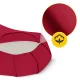 4FIZJO Crescent Zafu Meditation and Yoga Cushion, Red