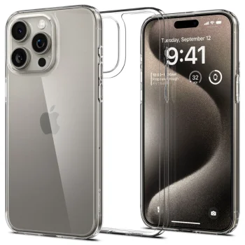 Spigen Airskin Hybrid Case for iPhone 15 Pro Max, Clear
