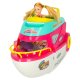 Foldable Doll Party Yacht Playset with Doll and Surfboard