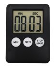 Magnetic Digital Kitchen Timer with Large LCD Display, Black