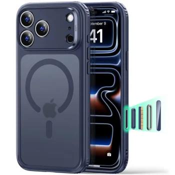 ESR Classic Hybrid MagSafe Case for iPhone 18 Pro / 17 Pro, Matte Navy Blue
