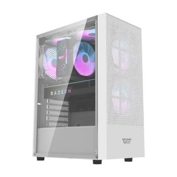 Darkflash A290 White Computer Case with 3 ARGB Fans