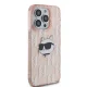 Karl Lagerfeld iPhone 14 Pro Case IML Choupette Head & Monogram, Pink
