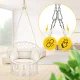 4Fizjo Ceiling and Wall Mount Hook Set for Swings and Hammocks, Silver