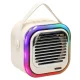 Karaoke Machine with Bluetooth Speaker and 2 Microphones, USB LED 10W, Cream