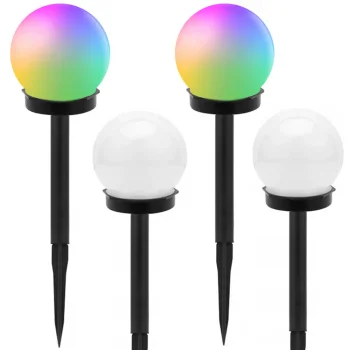 Garden Solar Ball Lights RGB 10 cm, 4 pcs