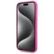 Karl Lagerfeld Silicone Karl Head Print MagSafe Case for iPhone 15, Fuchsia