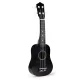 ECOTOYS Wooden Ukulele for Kids, 4-String Guitar Toy, Black