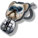 Nimmy Cool&Cute 2.0 Dog Magnetic Pendant and Phone Stand, Black
