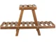 Two-Tier Wooden Plant Stand, 44 cm, Brown