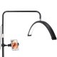 LED kosmētiskā loka lampa 36W, bezēnu, melna