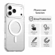 Case for iPhone 18 Pro Max / 17 Pro Max PC PET TPU Hybrid Magnetic, White