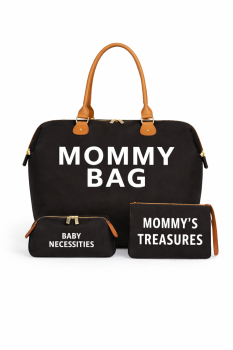 Сумка для мамы Mommy Bag 3в1 с органайзером и косметичкой, черная